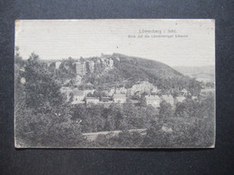 DR Feldpost AK 1.WK 1917 Löwenberg In Schlesien Blick Auf Die Löwenberger Schweiz Weitergeleitet An Pferdelazarett 182 - Schlesien