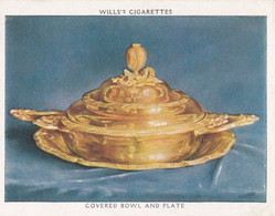 The Kings Art Treasures, 1938 - 32 Covered Bowl & Plate - Wills Cigarette Card - Original - L Size - Furniture - Wills