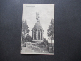 DR Feldpost AK Hermanns Denkmal 1.WK Stempel Detmold 22.4.1918 Verlag Cramers Kunstanstalt Dortmund - Detmold