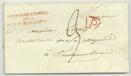 CAMPAGNE EN AUTRICHE 1809 – Comte DARU (1767-1829) WIEN Vienne Fontainebleau FRANCHISE Napoleon - Army Postmarks (before 1900)