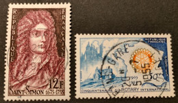 N° 1008/1009  Avec Oblitération Cachet à Date De 1954  TTB - Used Stamps