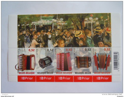 België Belgique 2007 Het Accordeon L'accordéon Le Moulin De La Galette Renoir BL 139 3611-3615 Yv 3592-3596 MNH ** - 2002-… (€)