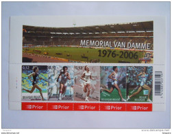 België Belgique 2006 Memorial Van Damme Walker Juantorena Coe Ovett Planche 1 Cob BL129 3520-3524 Yv 3501-3505 MNH ** - 2002-… (€)