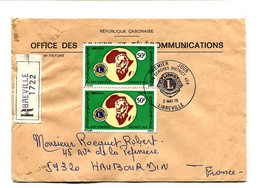 GABON 1975 - Affr.  Sur Lettre Recommandée - LION'S CLUB - Gabon