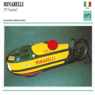 Transports-sports Moto-carte Fiche Technique Moto-Minarelli 175 " Carlotta " ( Exception Prototype )(Italie 1971) - Sport Moto