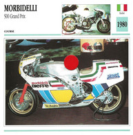 Transports-sports Moto-carte Fiche Technique Moto-Morbidelli 500 Grand Prix ( Course )(Italie 1980) - Sport Moto