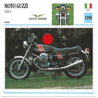 Transports - Sports Moto - Carte Fiche Technique Moto - Moto Guzzi 1000 S ( Sport )(Italie 1990) - Sport Moto