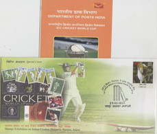 India 2015 Cricket Stamps Printed Sachin Tendulkar Special Cover + Information Sheet(**) Inde Indien - Storia Postale