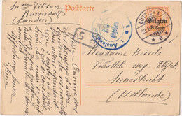 Stamped Stationery Belgium German Occupation 1917 - Sent From Luttich Liege To Maastricht - Ocupación Alemana