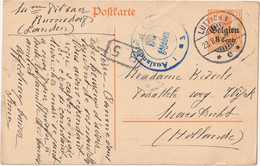 Stamped Stationery Belgium German Occupation 1917 - Sent From Luttich Liege To Maastricht - German Occupation