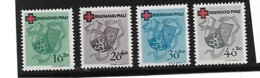 42-45A, Rheinland Pfalz, Rotes Kreuz 1949 **  MNH - Zona Francese