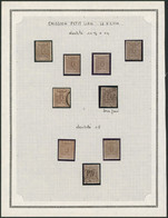 Petit Lion - Page De Collection : N°25 X6 & 25 A X3 / Qualité Diverses. Sans Gommes (*), * Et 3 Obl // Pour étude ! - 1866-1867 Blasón