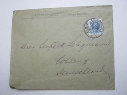 1912 , Brief Aus KOPENHAGEN   Mit Firmenlochung    , Perfin - Storia Postale