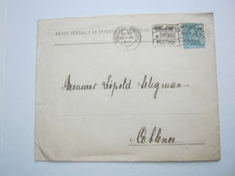 BELGIEN ,  1916   , Brief Aus Bruxelles     Mit Firmenlochung      , Perfin - 1909-34