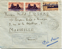 NOUVELLE-CALEDONIE LETTRE PAR AVION AVEC CACHET " NOUVELLE-CALEDONIE ET DEPENDANCES....DU RALLIEMENT A LA FRANCE LIBRE " - Cartas & Documentos