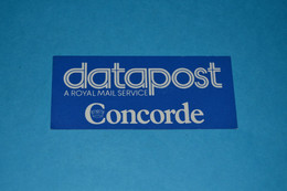 Avion CONCORDE - Autocollant Sticker - Datapost A Royal Mail Service - Stickers