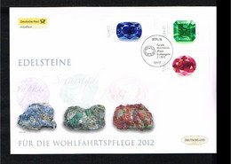 2012 - Deutschland FDC Mi. 2901-03 - Jewellery & Watches - Gemstones - Edelsteine [D19_176] - FDC: Buste