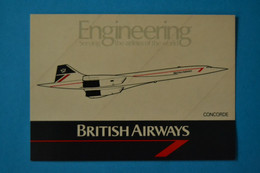Avion CONCORDE - Autocollant Sticker - British Airways Engineering Serving The Airlines Of The World - Autocollants