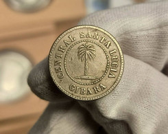 Cuba Ficha Vale Para Una Ración Central Santa Lucia Gibara 1884 - Notgeld