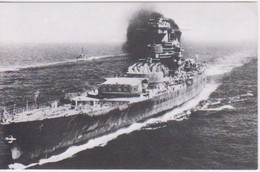 THEME BATEAU - NAVIRE DE GUERRE - LE BATIMENT JEAN BART 1940 CUIRASSE  + CACHET SOCIETE DES TRANSPORTS ST NAZAIRE - Warships