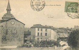 87 - SAUVIAT - Place Du Marché En 1919 - Andere Gemeenten
