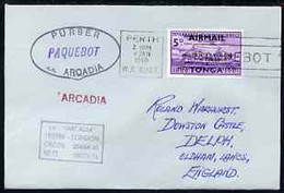 Tonga Used In Perth (Western Australia) 1968 Paquebot Cover To England Carried On SS Arcadia With Various Paquebot And S - Tonga (1970-...)