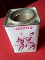 SPAIN ? ESPAGNE ? ANTIGUA LATA METÁLICA DE PIMENTÓN PAPRIKA VACÍA EMPTY TIN STORAGE BURRO ASNO DONKEY ÂNE ÂNES BURRITO.. - Cans