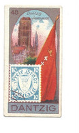 Chromo DANTZIG Ville Libre Free City Allemagne Germany Drapeau Timbre Flag Stamp 2 Scans Rare 60 X 30 Mm Pub: Victoria - Victoria