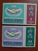 NOUVELLES HEBRIDES 225 & 226 ** - L' ANNEE DE LA COOPERATION - Unused Stamps