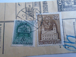 D187425   Parcel Card  (cut) Hungary 1942  ZETELAKA  (Erdély) - Paketmarken