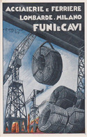 CARTOLINA PUBBLICITARIA ACCIAIERIE MILANO 1930 BELLA ! - Advertising