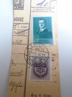 D187428    Parcel Card  (cut) Hungary 1941 ZENTA SENTA (Serbia)  - Kapuvár - Postpaketten