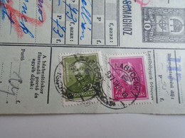 D187429   Parcel Card  (cut) Hungary 1937   Nagycenk - Colis Postaux