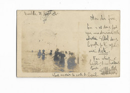 14 - TROUVILLE - Carte-photo, Baigneurs. Animée, CPA Ayant Circulé En 1902. - Trouville