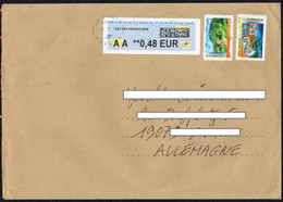 Frankreich 2020 Brief/ Lettre In Die BRD;  MiNr. --   ATM,  Inseln: La Reunion, Guadeloupe - Briefe U. Dokumente