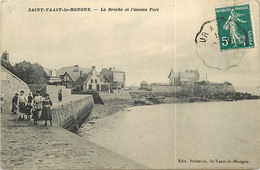 - Manche -ref-B637- Saint Vaast La Hougue - St Vaast La Hougue - La Brèche Et L Ancien Fort - - Saint Vaast La Hougue