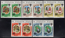 NICARAGUA(1979) Year Of The Child. Set Of 5 As Pairs. Unissued Stamps. - Nicaragua