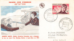 FDC - Premier Jour -  Maryse BASTIE - Aviatrice  - Juin 1955 - LIMOGES - 1950-1959