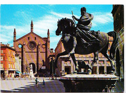PIACENZA (Italie) Monument à Ranuccio Farnese Et Basilique De St Francesco, Statue équestre, Ed. Rotalfoto 1991 - Piacenza