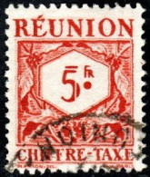 Réunion Obl. N° Taxe 33 - Le 5f  Rouge-brun - Postage Due