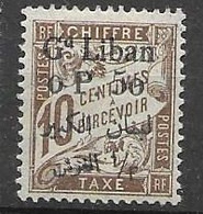 Grand Liban 1924 7 Euros Mh * Taxe Postage Due - Portomarken