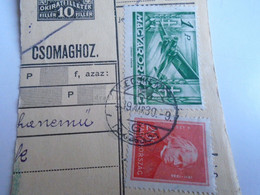 D187454    Parcel Card  (cut) Hungary 1939 KECSKEMÉT - Paketmarken