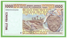 BURKINA FASO W.A.S. 1000 FRANCS 1999  P-311Cj  UNC - Burkina Faso