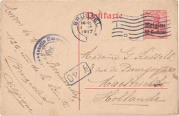 Stamped Stationery Belgium German Occupation - Sent From Brussel To Maastricht - Occupazione Tedesca