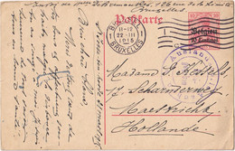 Stamped Stationery Belgium German Occupation - Sent From Brussel Bruxelles To Maastricht - Deutsche Besatzung