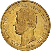 Monnaie, États Italiens, SARDINIA, Carlo Alberto, 20 Lire, 1833, Torino, TTB - Piemonte-Sardinië- Italiaanse Savoie