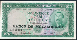 °°° MOZAMBIQUE - 100 ESCUDOS 1961 AUNC °°° - Mozambique