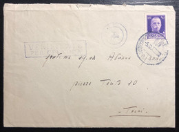 ITALIE WWII  Lettre France Guerre 1939-45 Base Navale Italienne De Bordeaux 5 11 1942 Italia Locali Base Atlantica - Marcophilie