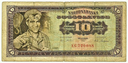 YUGOSLAVIA - 10 Dinara - 1.8.1965 - P 78.b - Sign. 6 - Serie EC - Joegoslavië