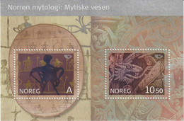 Norway Mi Block 30 Norden - Nordic Mythology - Carving - Dragons - Drawings 2006 ** - Ongebruikt